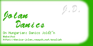jolan danics business card